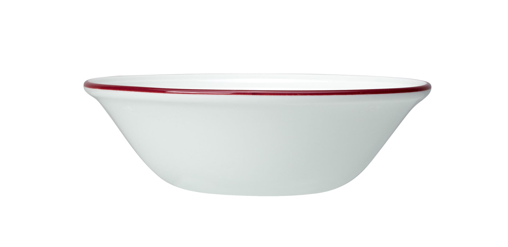 Bead Maroon Band Oatmeal Bowl 16.5cm Ceramic Serving Bowl Tableware Pack of 12
