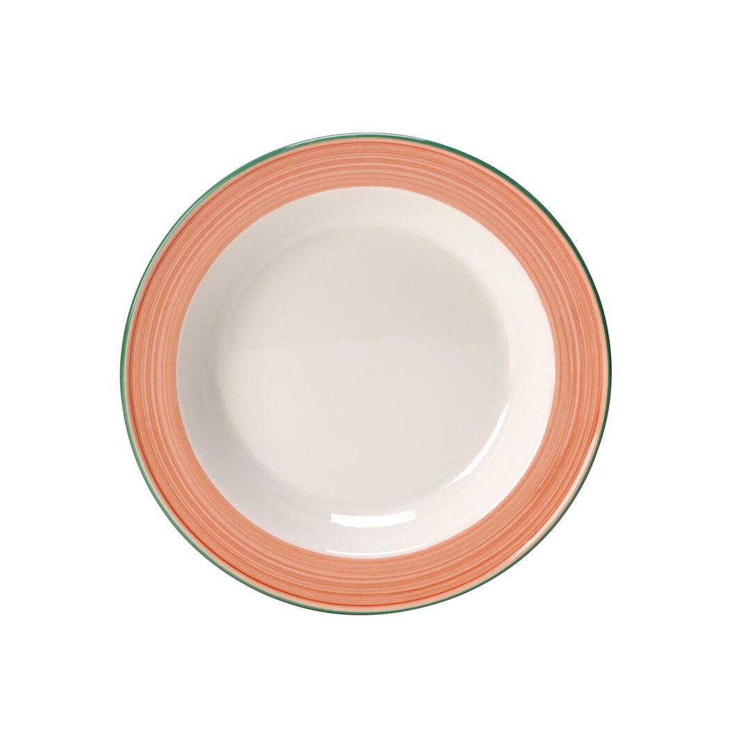 Rio Pink Slimline Ceramic Soup Plate 21.5cm 39.75cl (8 1/2"" 14oz) Pack of 24