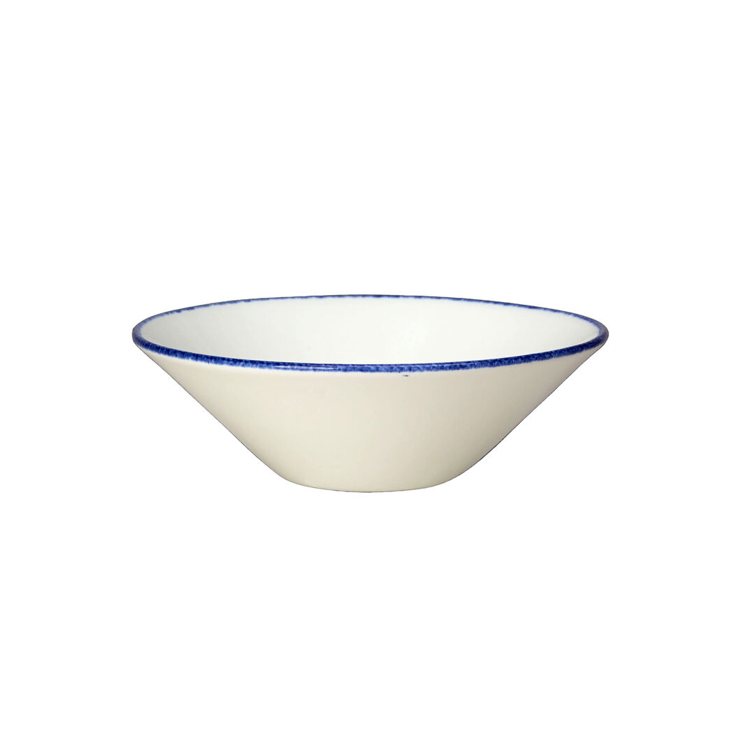 Blue Dapple Essence Bowl 16.5cm 58.5cl Ceramic Bowl Set Tableware Pack Of 24