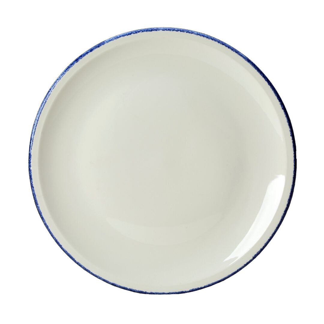Blue Dapple Pizza/Sharing Plate 32cm Ceramic Serving Plate Tableware Pack of 6