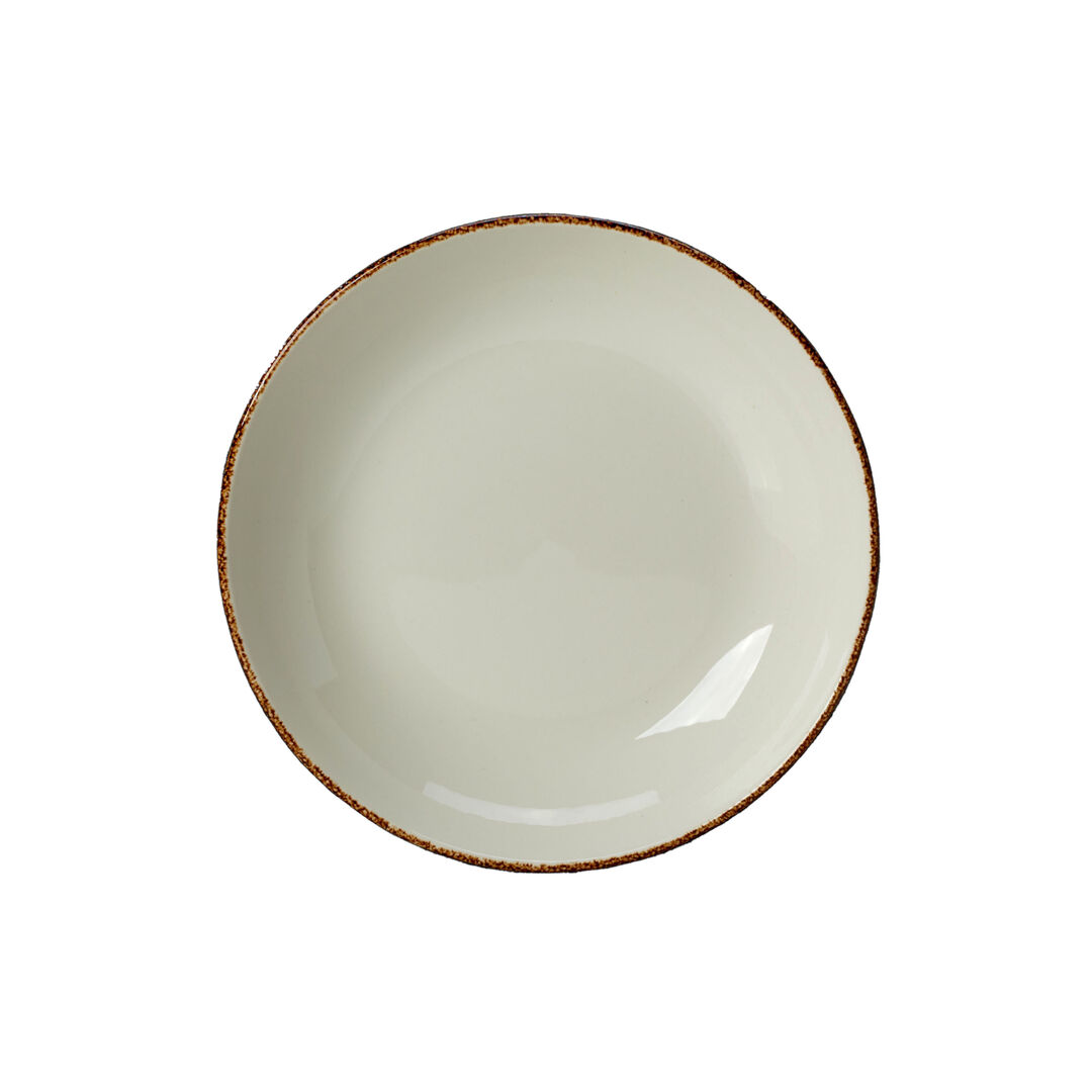 Brown Dapple Coupe Bowl 25.5cm 120.25cl Ceramic Bowl Home Tableware Pack of 12