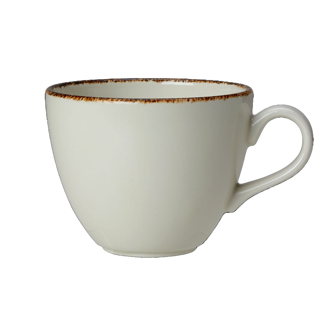 Brown Dapple Liv Cup 28.5cl (10oz) Ceramic Drinking Cup Tableware Pack of 36