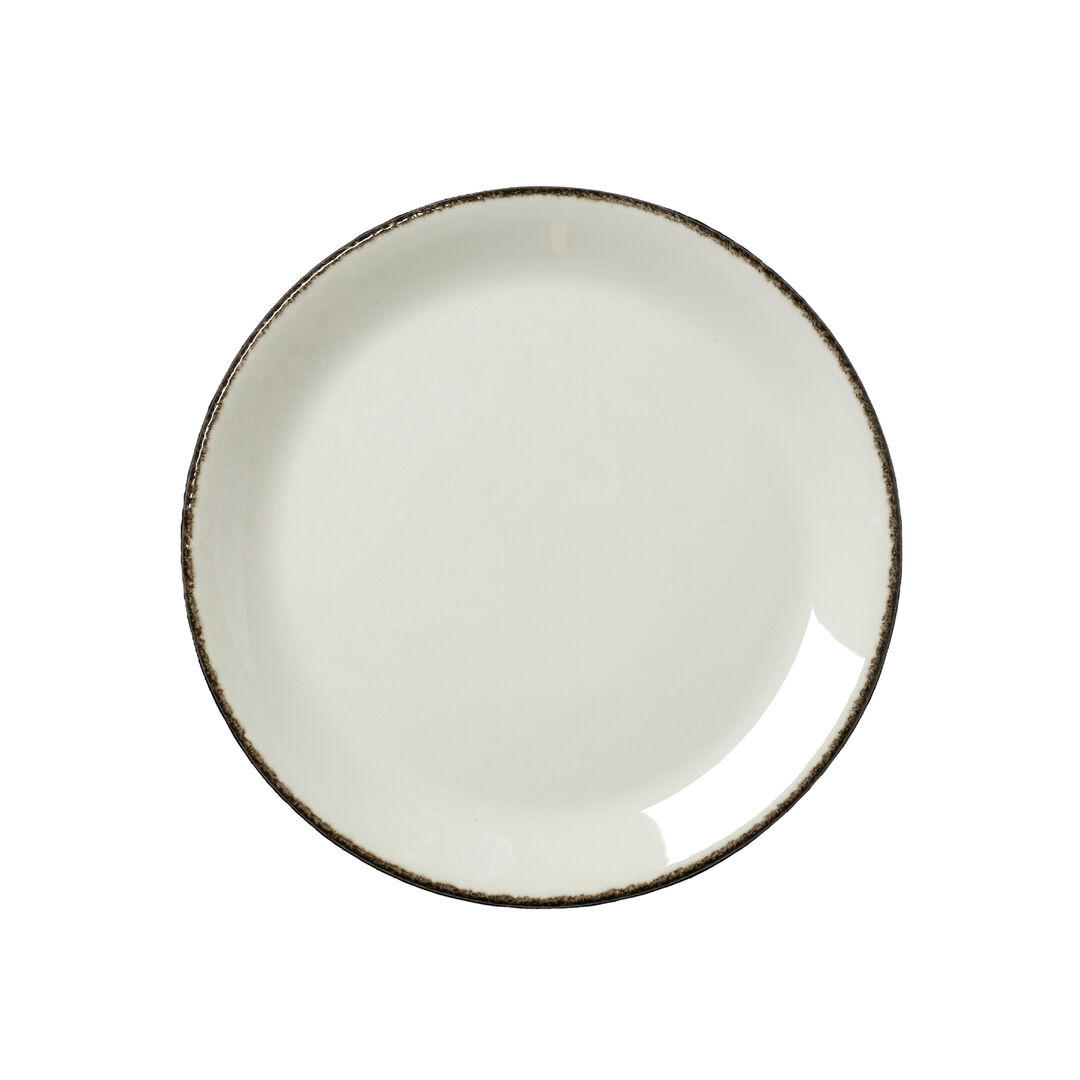 Charcoal Dapple Coupe Plate 23cm (9"") Ceramic Plate Set Tableware Pack of 24
