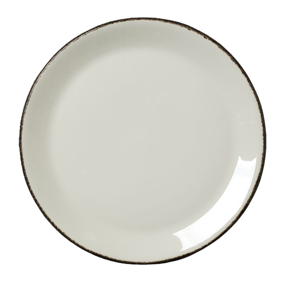 Charcoal Dapple Coupe Plate 30cm (11 3/4"") Ceramic Plate Tableware Pack of 12