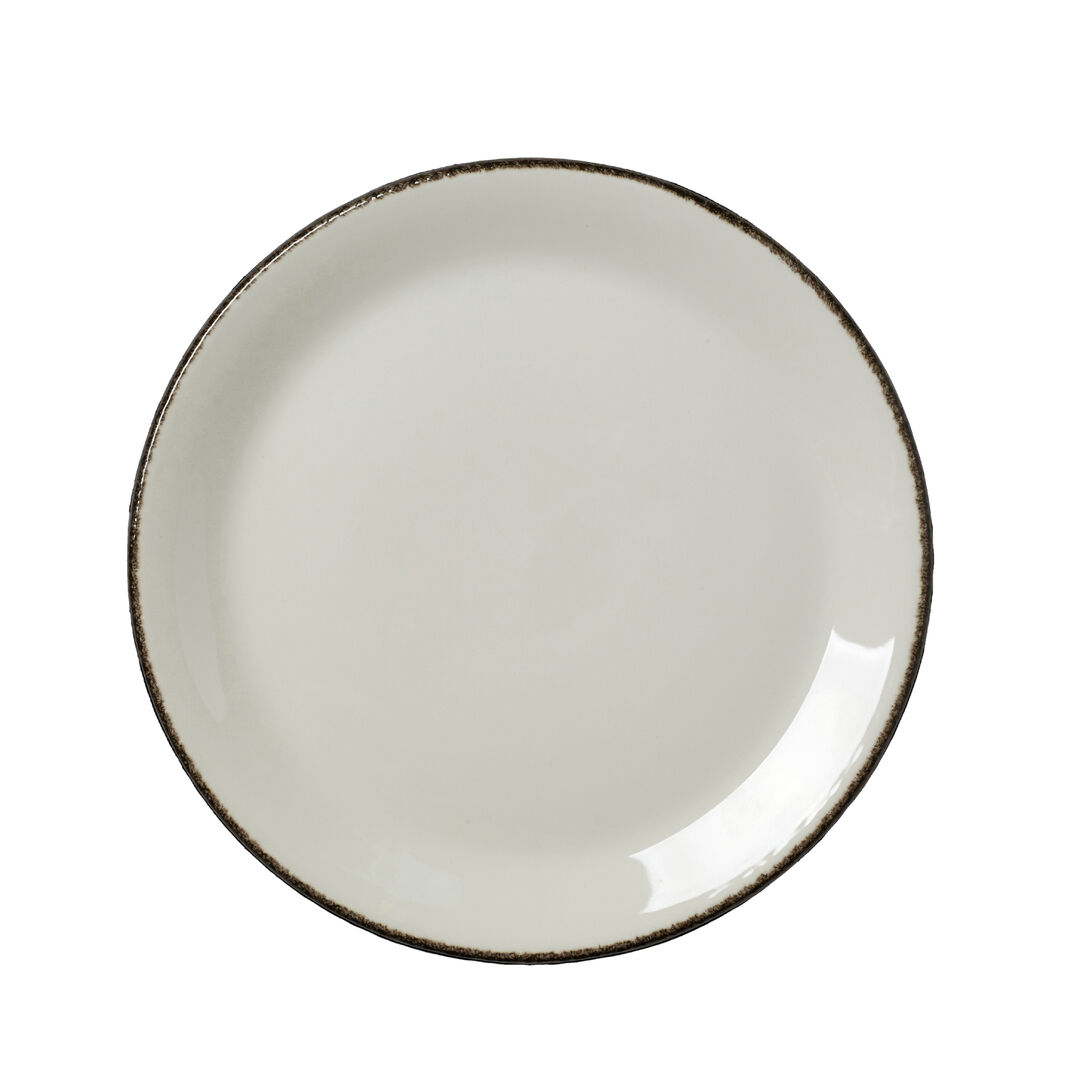 Charcoal Dapple Coupe Plate 25.25cm(10"") Ceramic Plate Set Tableware Pack of 24
