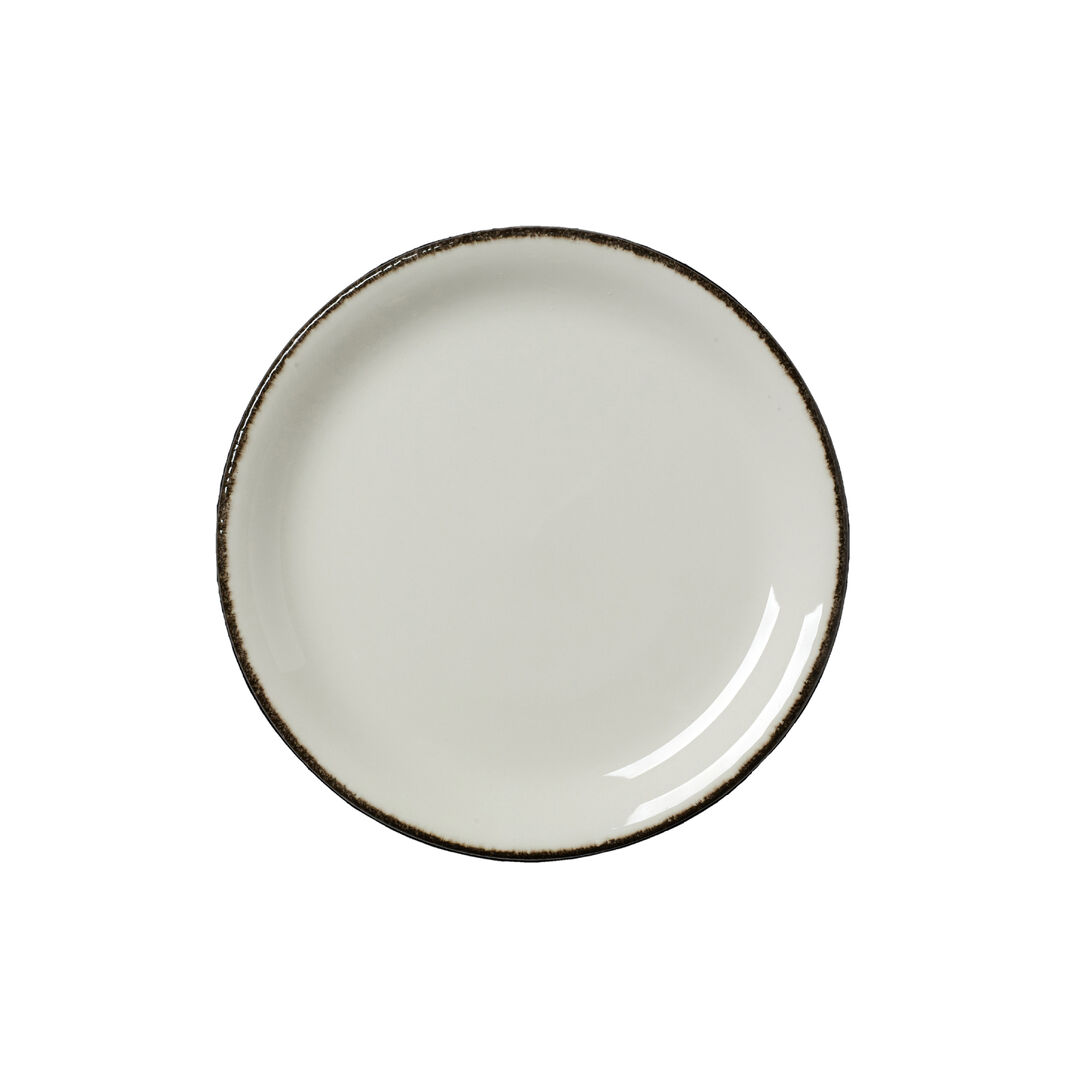 Charcoal Dapple Coupe Plate 20.25cm (8"") Ceramic Plate Set Tableware Pack of 24