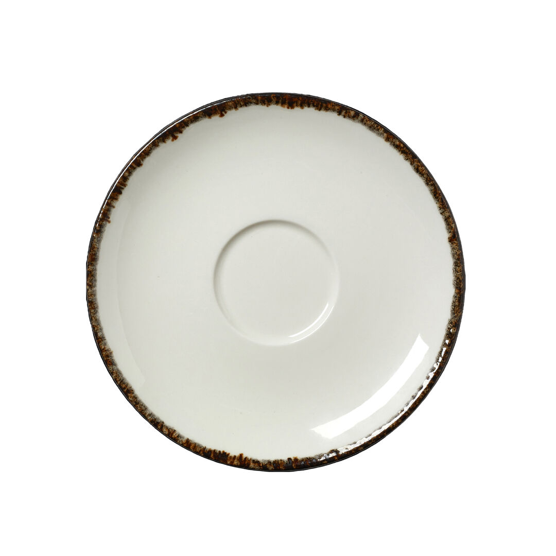 Charcoal Dapple Liv Saucer 15.25cm Ceramic Saucer Plate Tableware Pack of 36