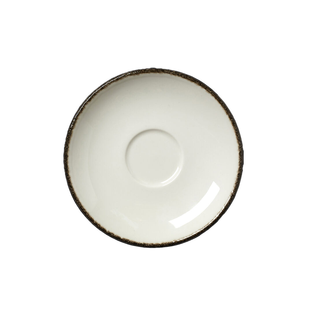 Charcoal Dapple Liv Saucer 12.5cm Ceramic Saucer Plate Tableware Pack of 36