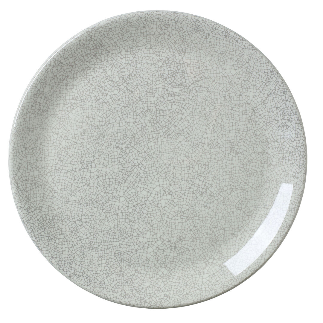 Ink Crackle Grey Coupe Plate 20.25cm (8"") Ceramic Plate Tableware Pack of 12