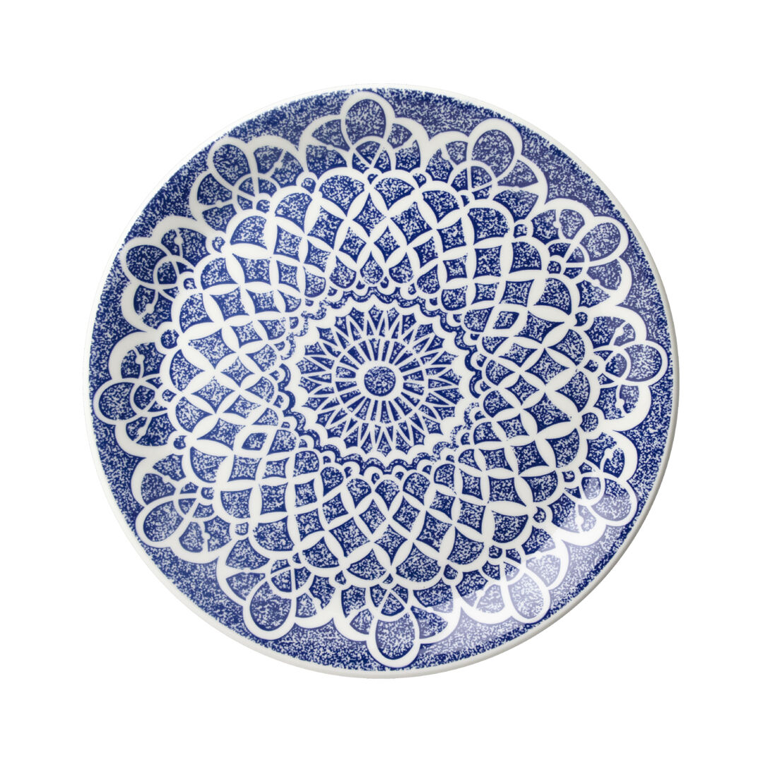 Ink Nomad Blue Coupe Plate 25.25cm (10"") Ceramic Plate Tableware Pack of 12