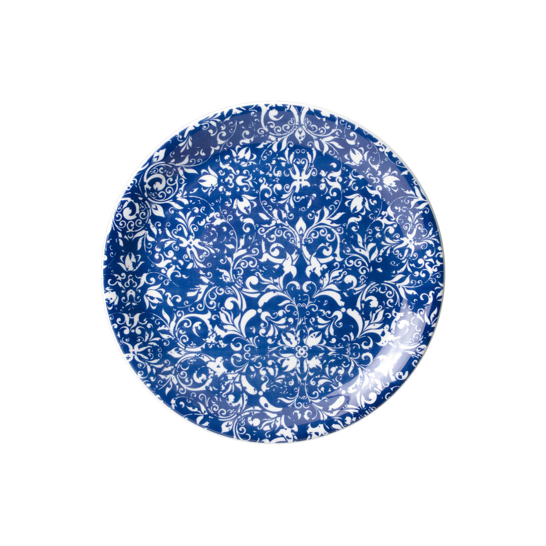 Ink Legacy Blue Coupe Plate 20.25cm (8"") Ceramic Plate Tableware Pack of 12