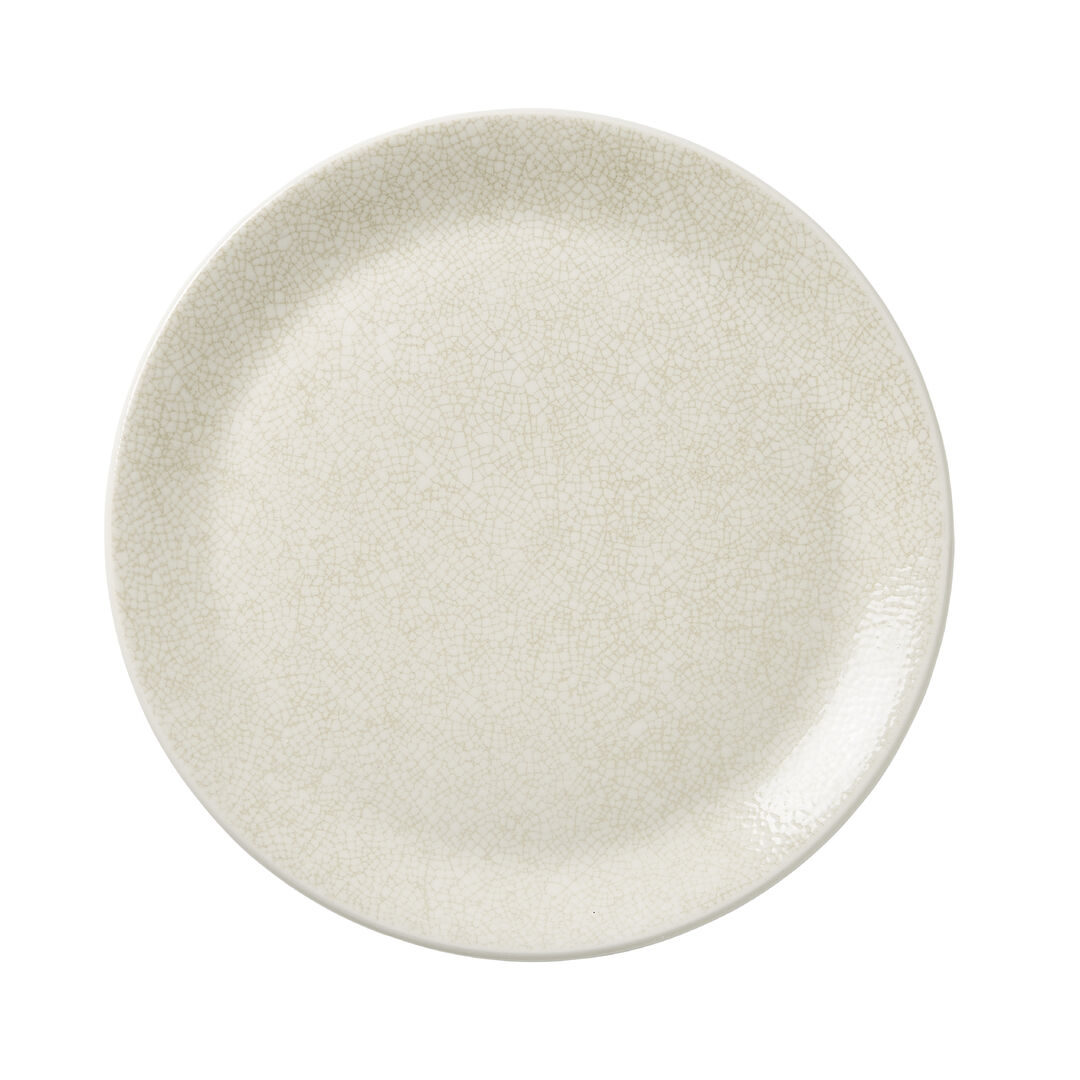 Crackle Reactive Taupe Coupe Plate 28cm (11"") Ceramic Tableware Pack of 12
