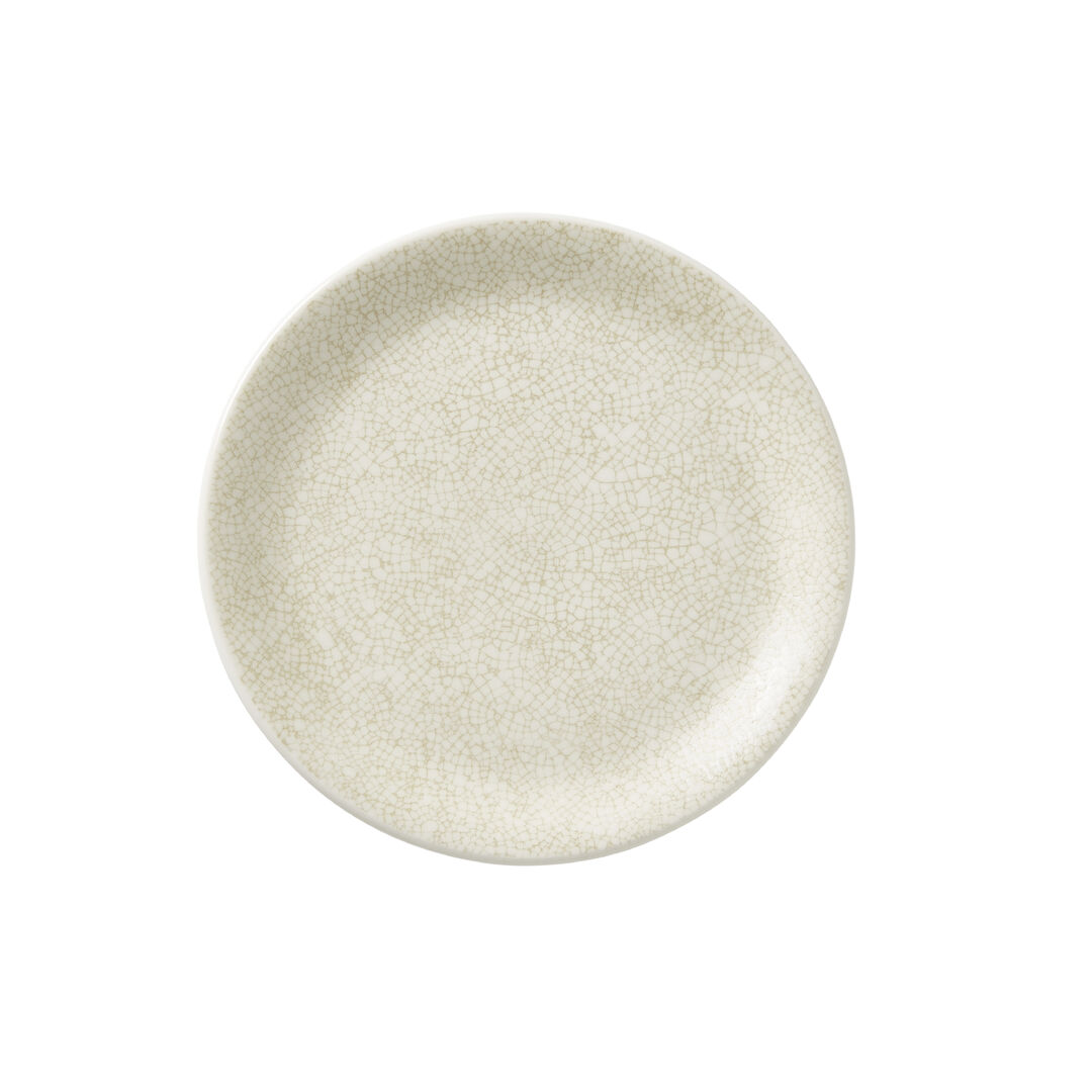 Crackle Reactive Taupe Coupe Plate 20.25cm (8"") Ceramic Tableware Pack of 12
