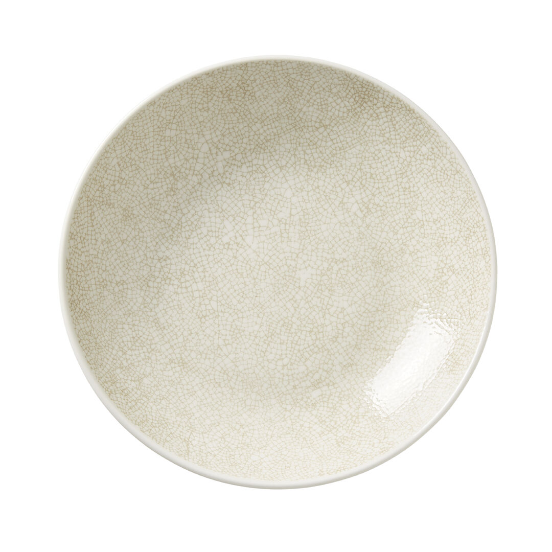 Crackle Reactive Taupe Coupe Bowl 25.5cm 120.25cl Ceramic Tableware Pack of 12