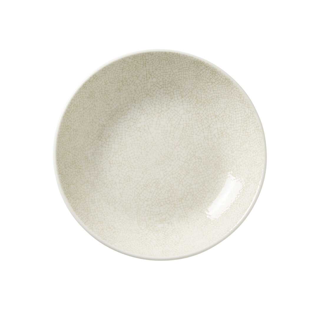 Crackle Reactive Taupe Coupe Bowl 21.6cm 83.5cl Ceramic Tableware Pack of 12