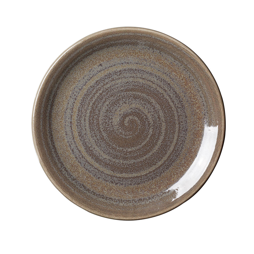 Revolution Granite Coupe Plate 20.25cm (8"") Ceramic Plate Tableware Pack of 12