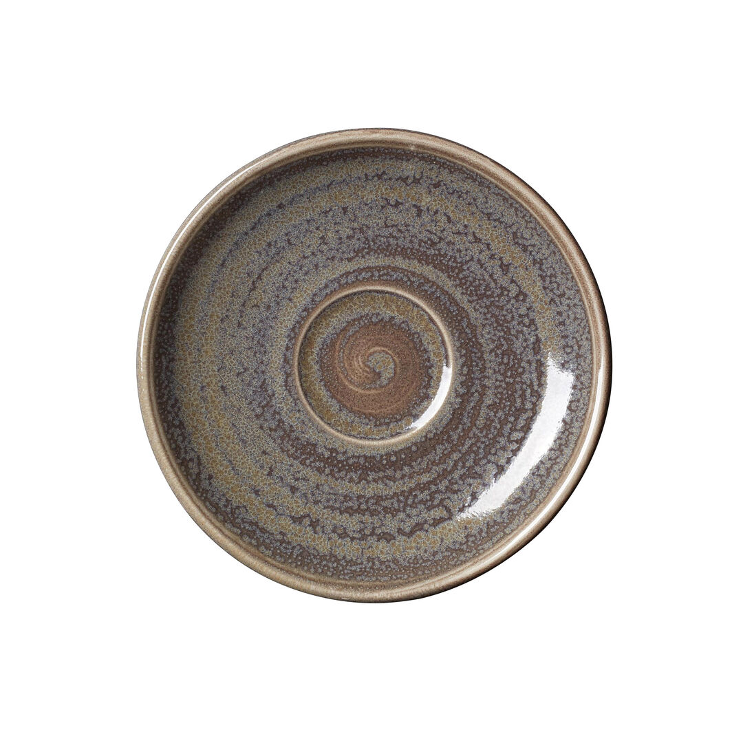 Revolution Granite Liv Saucer 12.5cm Ceramic Saucer Plate Tableware Pack of 12