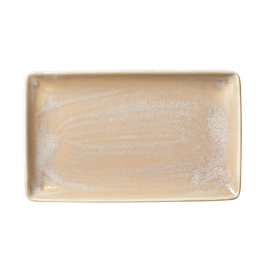 Revolution Sandstone Rectangle One 27 x 16.75cm Ceramic Tableware Pack of 6