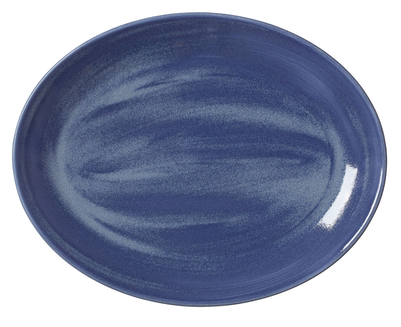 Revolution Bluestone Oval Coupe Plate 34.25cm Ceramic Tableware Pack of 12