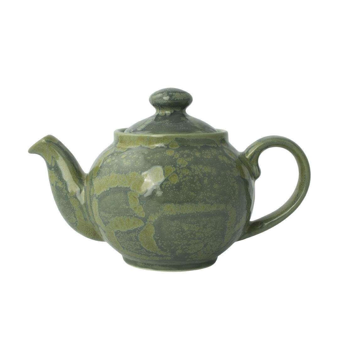 Revolution Jade Ceramic Teapot Serving Tea Tableware 42.5cl (15oz) Pack of 6