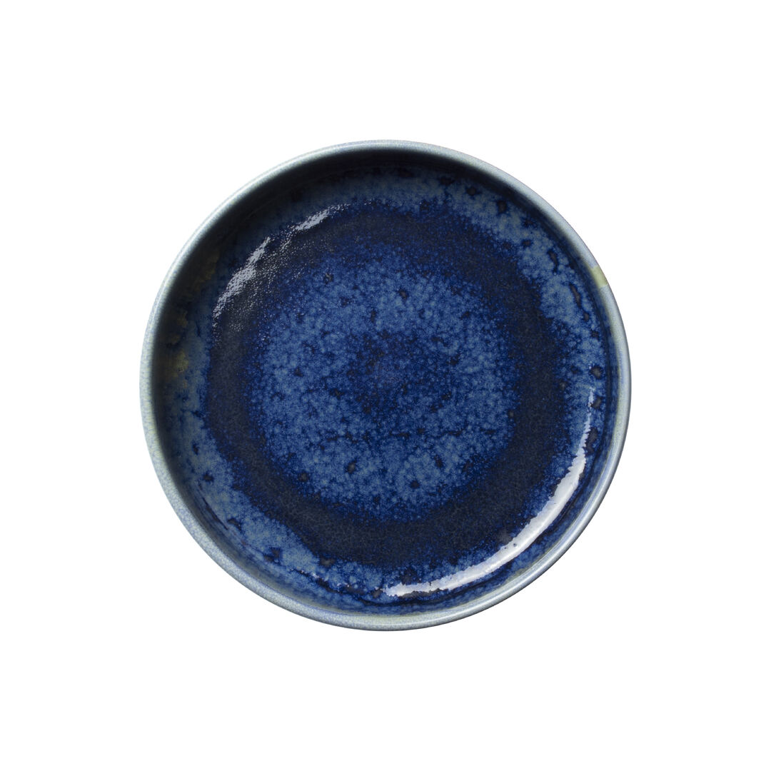 Aurora Vesuvius Lapis Round Stacking Tray 14cm Ceramic Tray Set Pack of 12