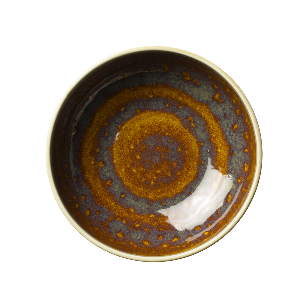Aurora Vesuvius Amber Bowl 17.5cm 98cl Ceramic Bowl Set Tableware Pack of 12