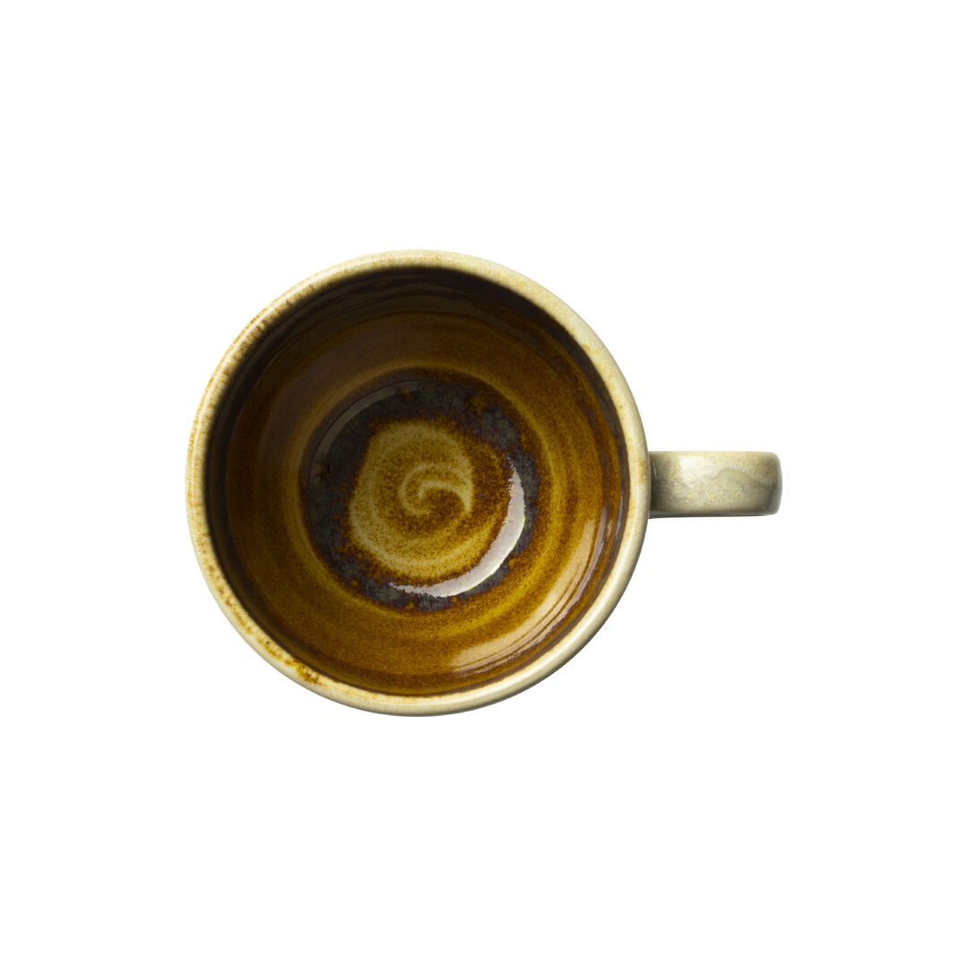 Aurora Vesuvius Amber Liv Cup 22.75cl Ceramic Cup Set Tableware Pack of 12