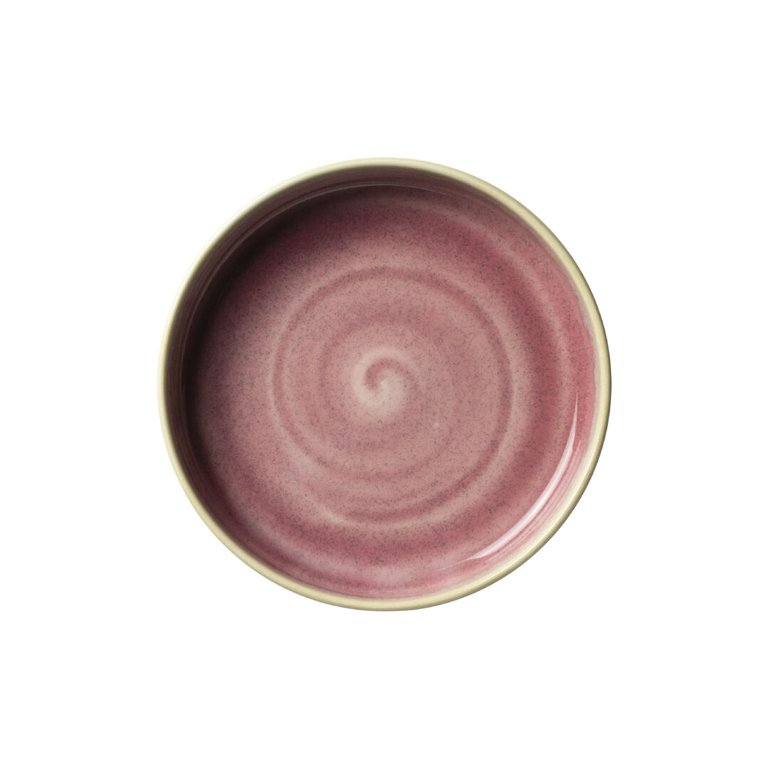 Aurora Vesuvius Rose Quartz Round Stacking Tray 14cm Ceramic Tray Pack of 12