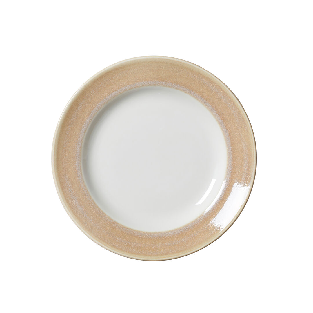 Revolution Edge Sandstone Harmony Plate 20.25cm (8"") Ceramic Plate Pack of 12