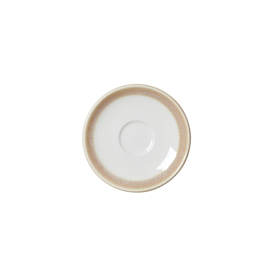 Revolution Edge Sandstone Liv Saucer 12.5cm Ceramic Saucer Tableware Pack of 12