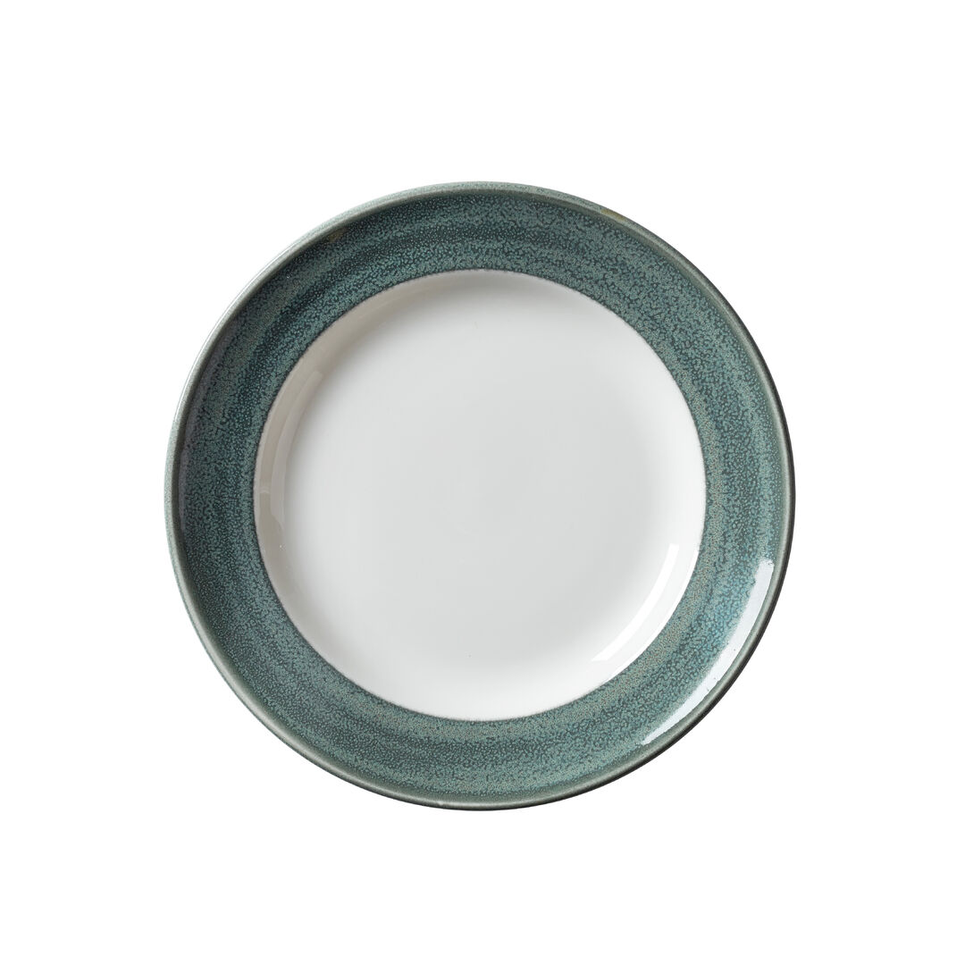 Revolution Edge Jade Harmony Plate 20.25cm (8"") Ceramic Plate Set Pack of 12