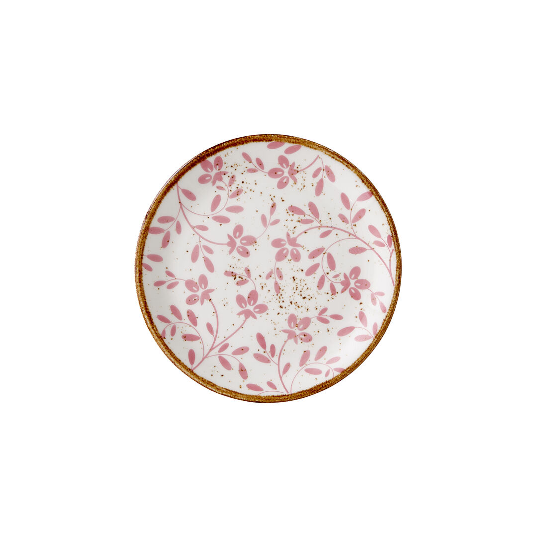 Flora Pink Coupe Plate 15.25cm (6"") Ceramic Plate Set Bar Tableware Pack of 12