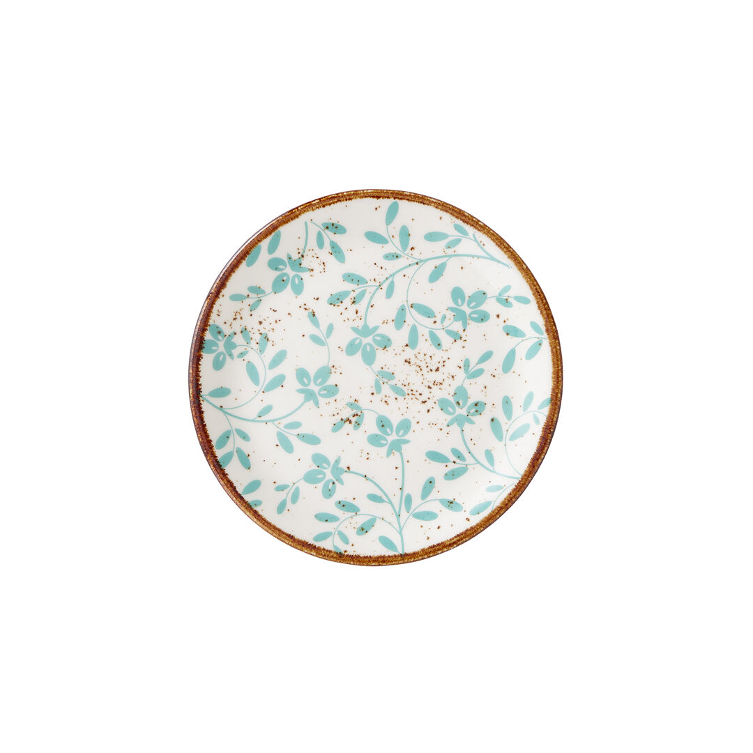 Flora Aqua Coupe Plate 15.25cm (6"") Ceramic Plate Set Bar Tableware Pack of 12