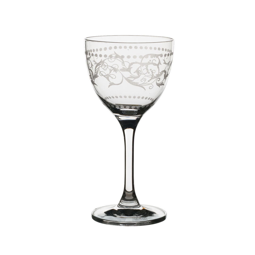 Vintage Dots Nick & Nora 14.92cm H 17.75cl Clear Glassware Bars Pub Pack of 24