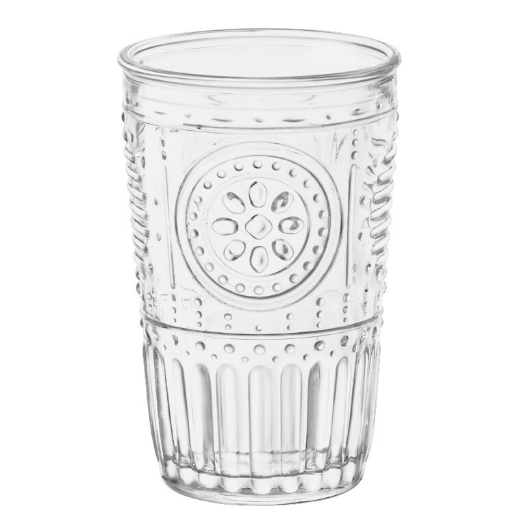 Romantic Water 12.07cm H 34cl Drinking Glass Tumbler Set Glassware Pack of 6