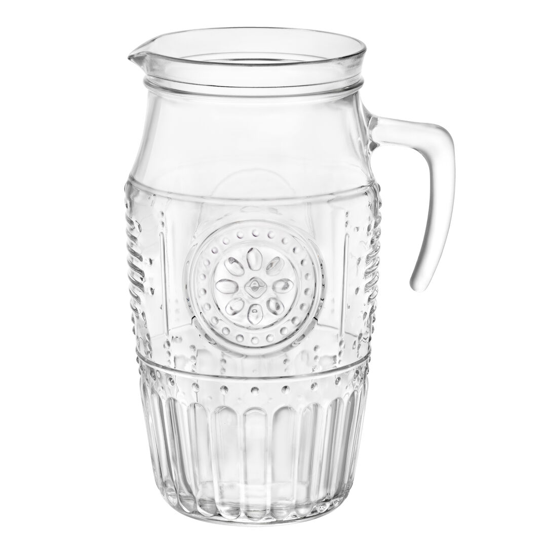 Romantic Pitcher 190cl Clear Drinking Serving jugs Glassware Set Pack of 6