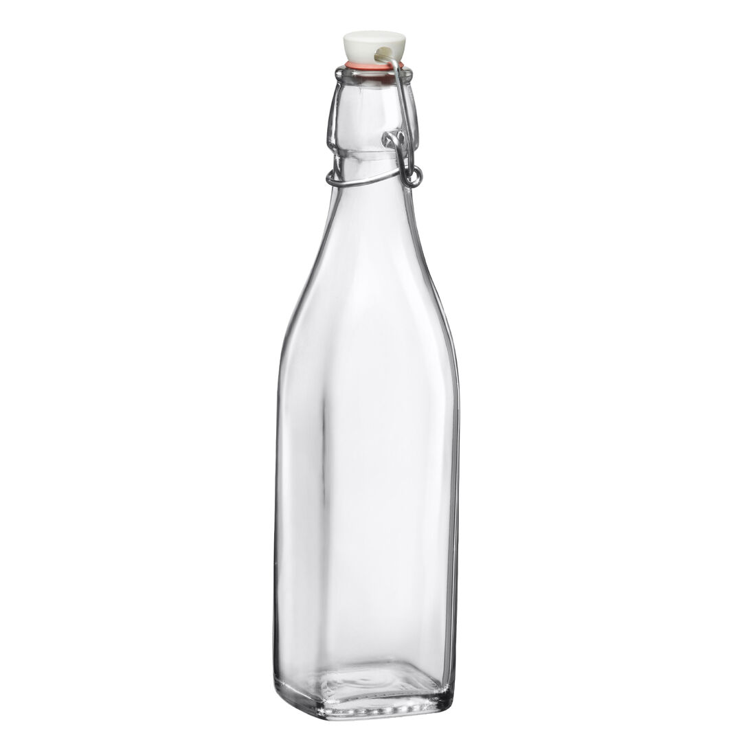 Swing Bottle 50 cl (17oz) Clear Glass Drinking Bar Glassware Set Pack of 12