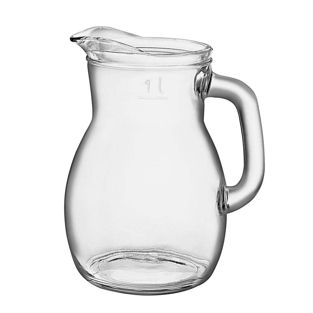 Bistrot Jug 19.05cm H 1Ltr Glassware Home Bar Tableware Serving Jug Pack of 6