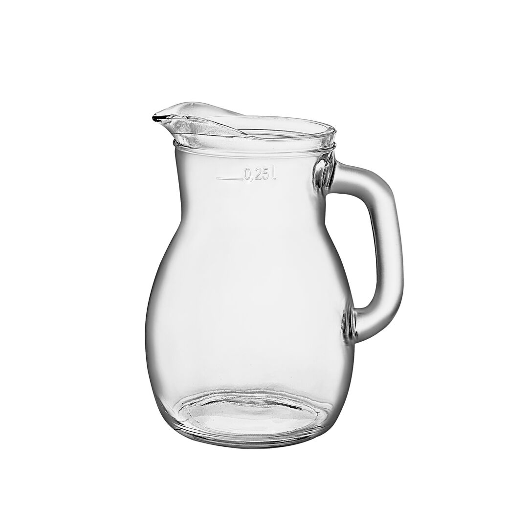 Bistrot Jug 11.75cm H 25cl Glassware Home Bar Tableware Serving Jug Pack of 12
