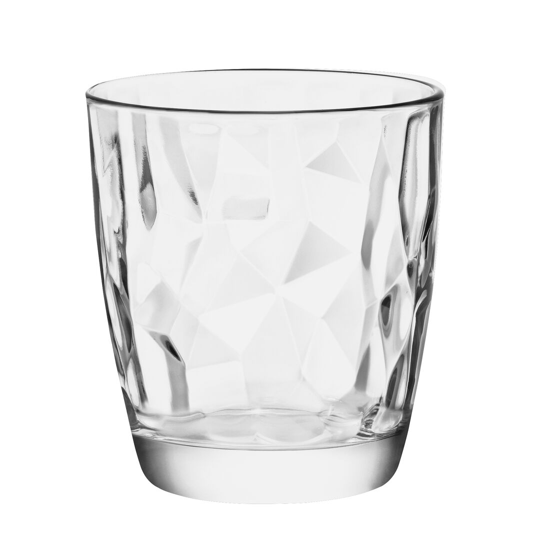 Diamond DOF 10.16cm H 38.5cl Drinking Glass Clear Tumbler Glassware Pack of 6