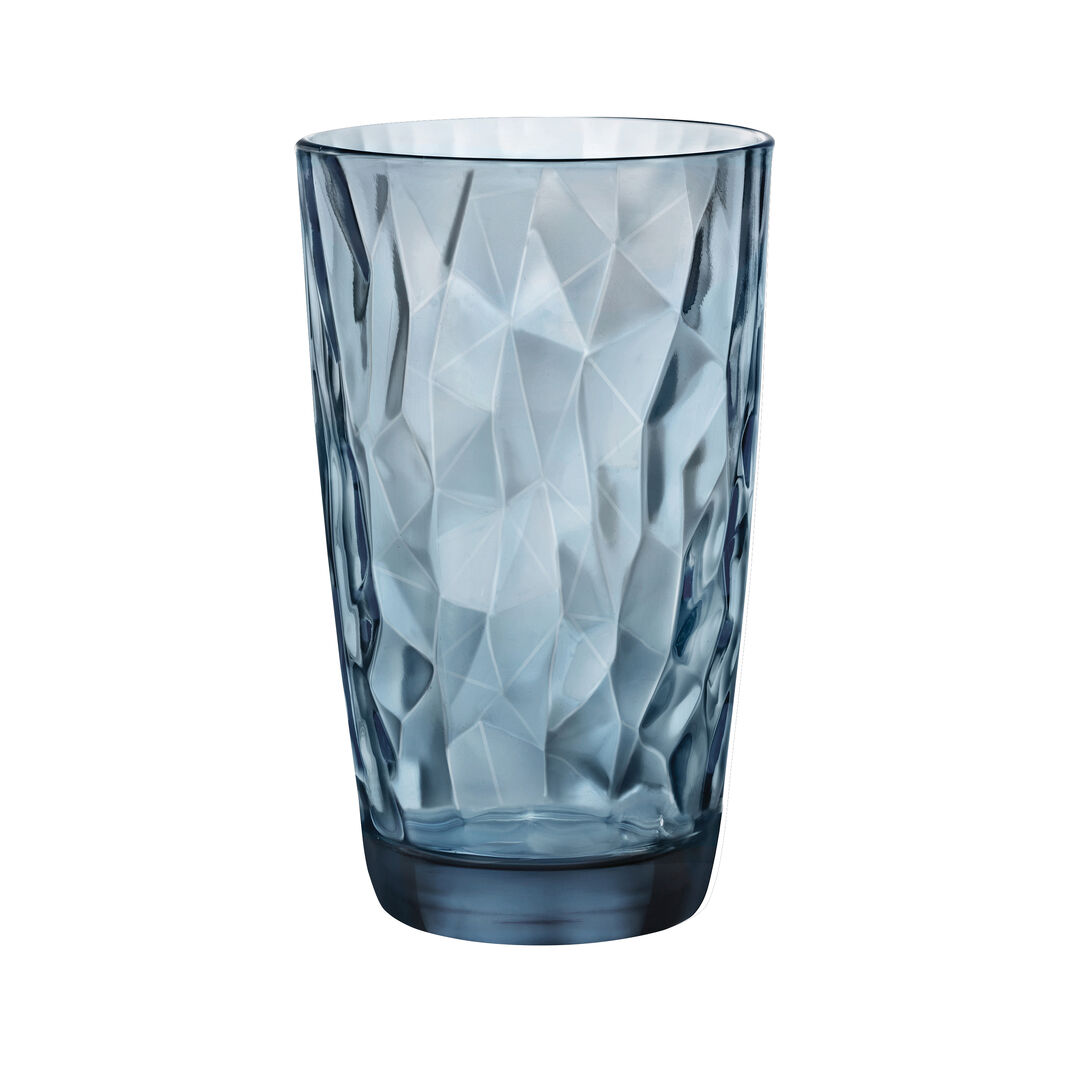 Diamond Ocean Blue Cooler 14.29cm H 47cl Drinking Tumbler Glassware Pack of 6