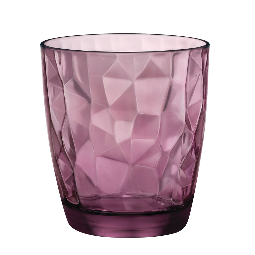 Diamond DOF Rock Purple 10.16cm H 38.5cl Drinking Tumbler Glassware Pack of 6