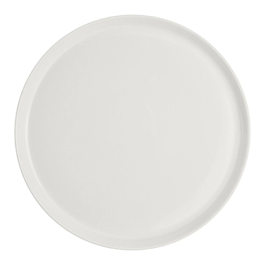 RO White Album Round Tray 24 x 2cm (9 1/2"" x 3/4"") Ceramic Tray Pack of 12
