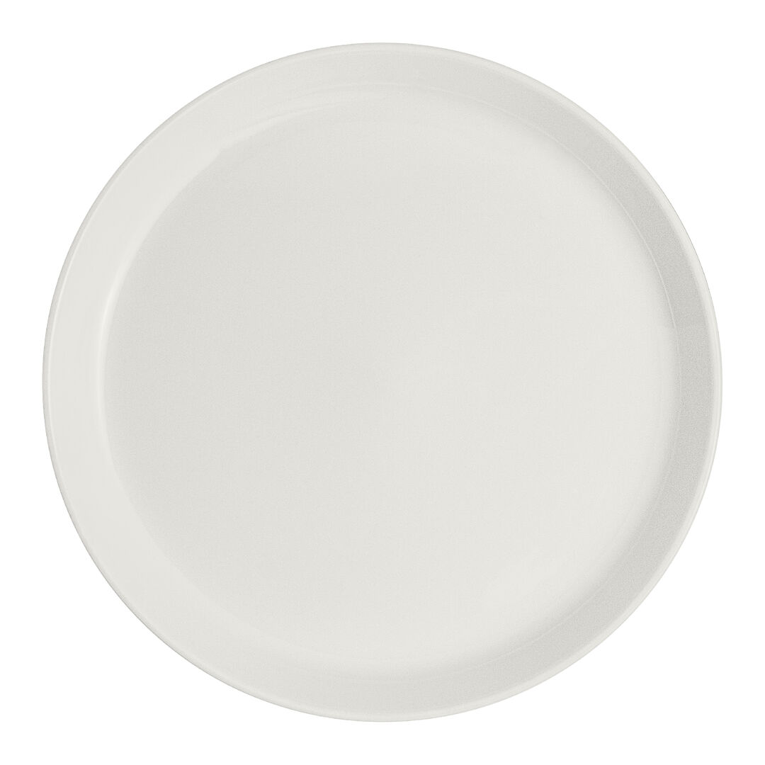 RO White Album Round Tray 15.5 x 2cm (6 1/8"" x 3/4"") Ceramic Tray Pack of 12