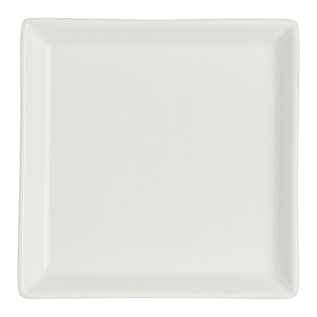 RO White Album Square Tray 10cm (3 7/8"") Ceramic Serving Tray Set Pack of 12