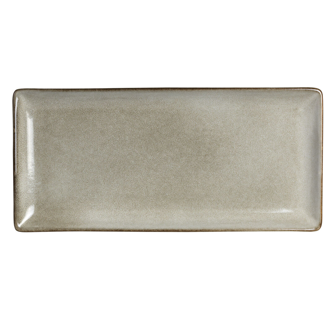 Pier Rectangle Tray 38 x 17.8cm Ceramic serving Tray Set Tableware Pack of 6