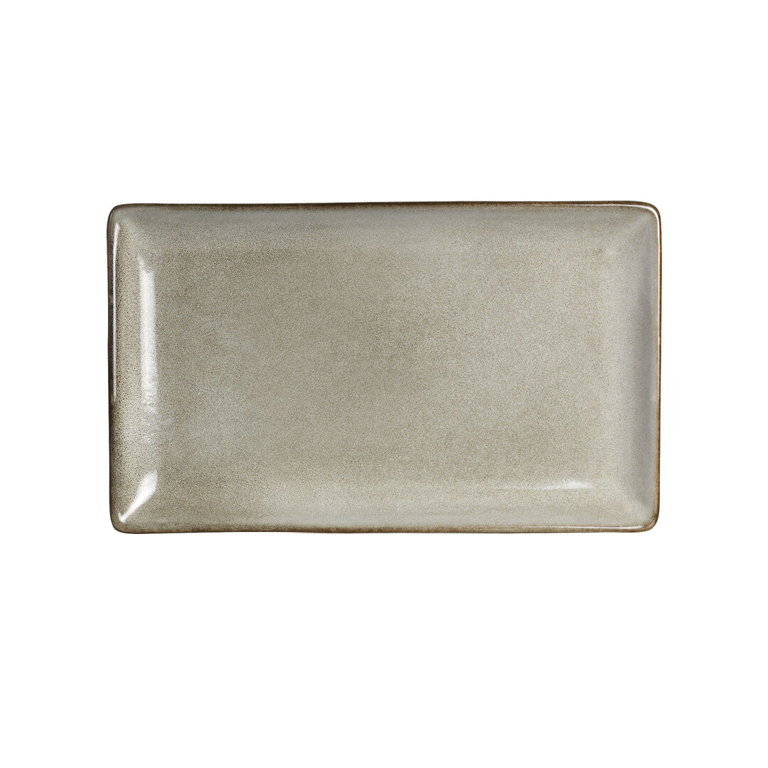 Pier Rectangle Tray 25.5 x 15.25cm Ceramic serving Tray Set Tableware Pack of 6
