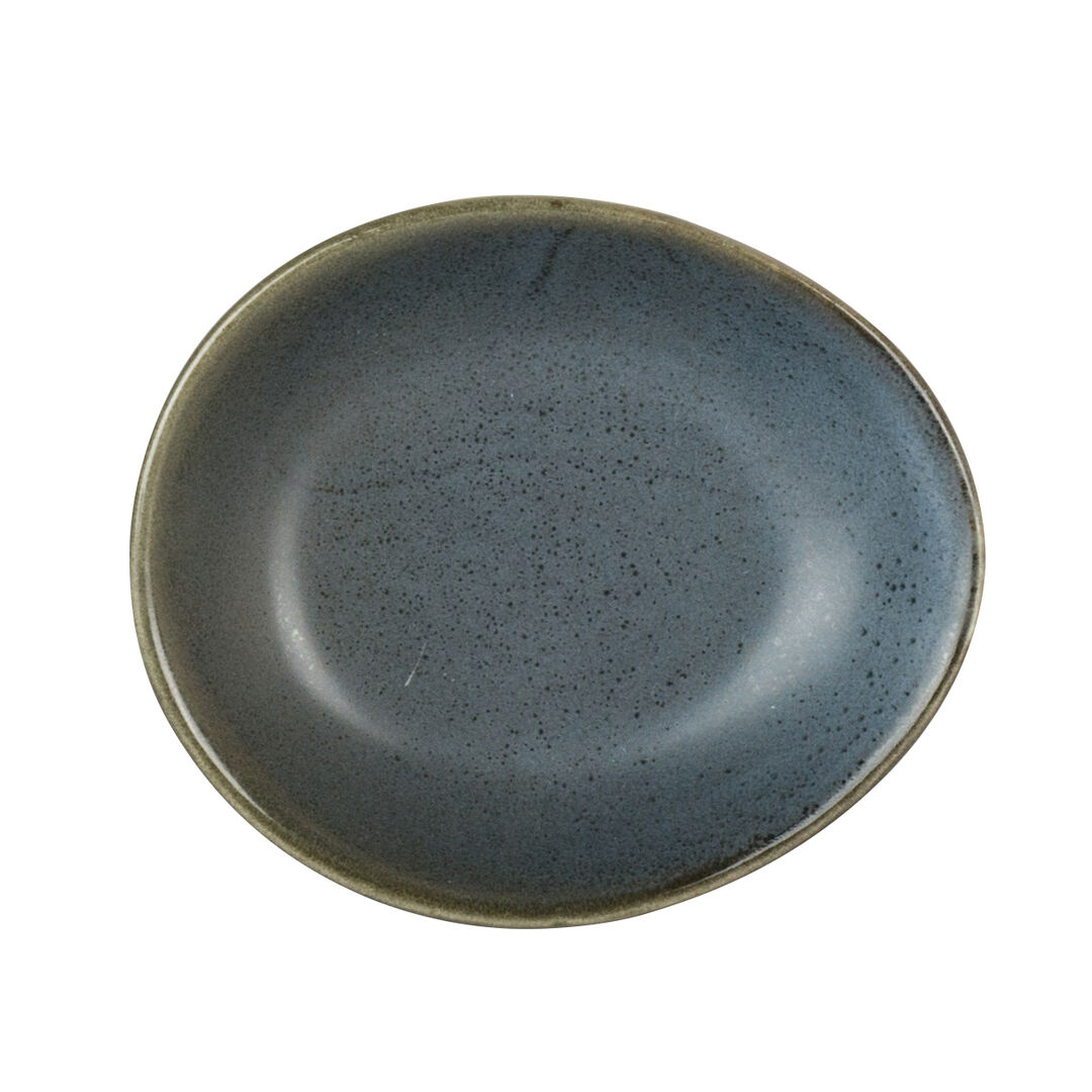 Storm Ceramic Dish Blue Food Oil Dishes Hotels 9.8 x 8.5cm 5.7cl Pack of 24