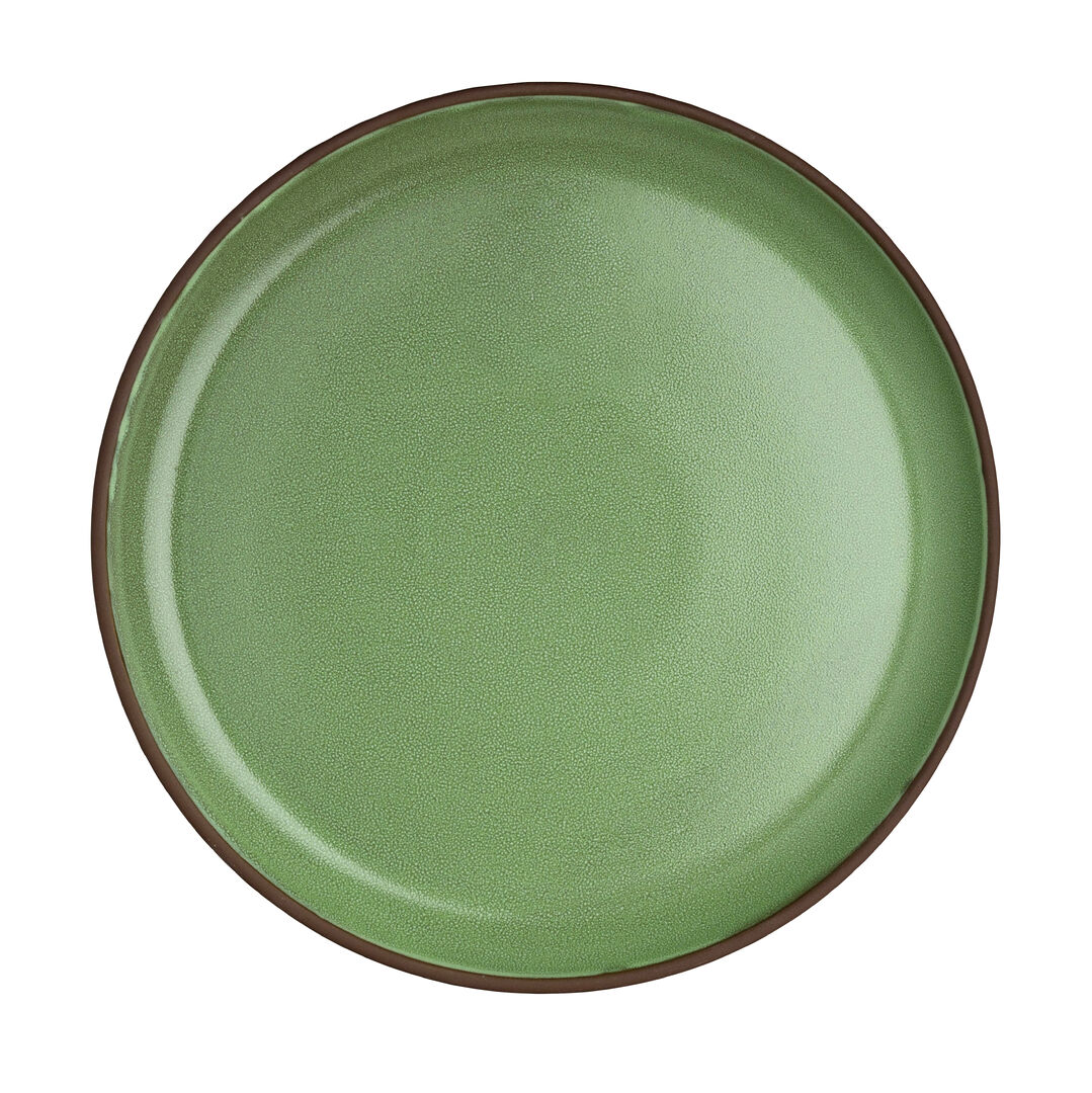 Spice Cardamom Plate 24cm (9 1/2"") Ceramic Serving Plate Tableware Pack of 12