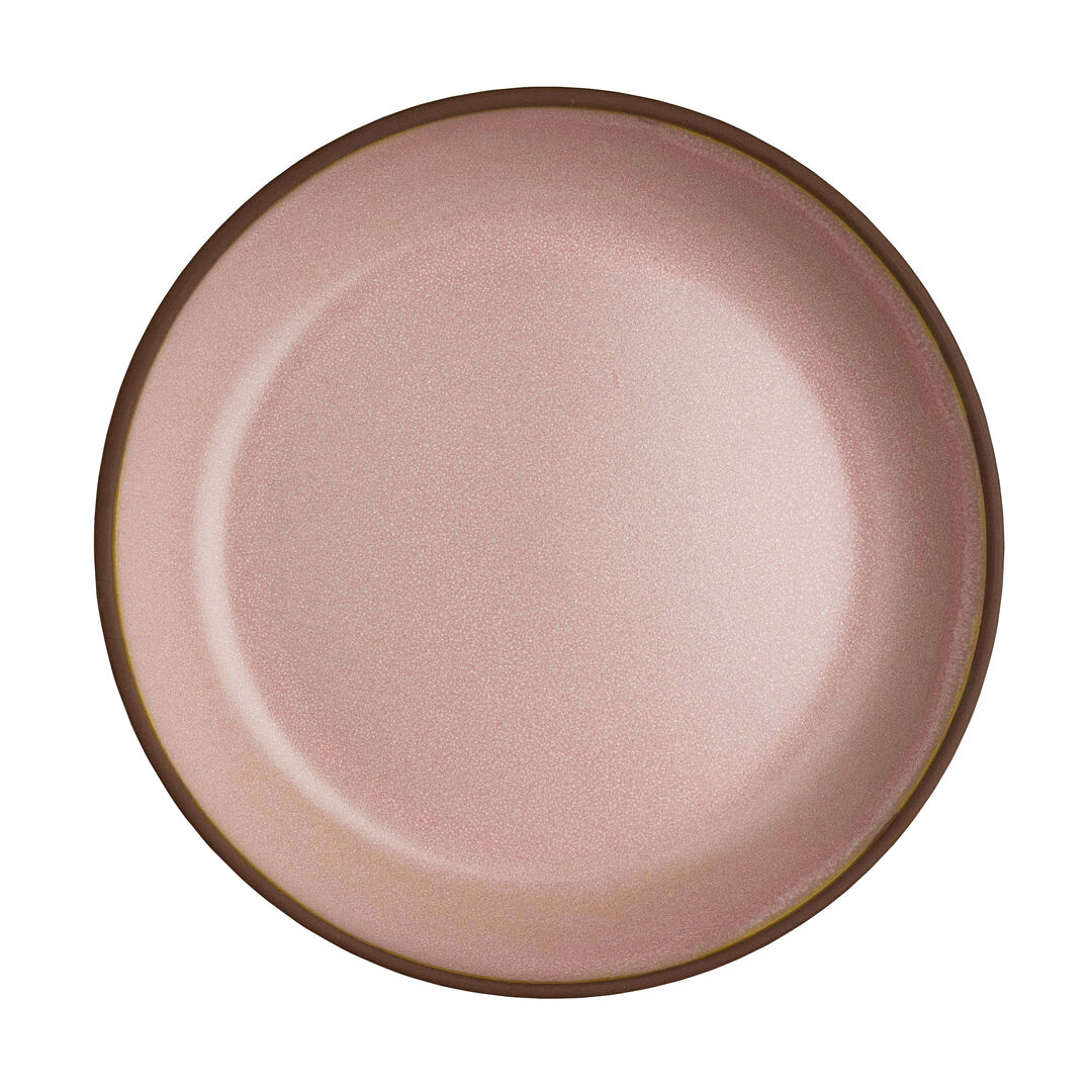 Spice Pink Peppercorn Deep Plate 16 x 3cm 28.5cl Ceramic Plate Set Pack of 12